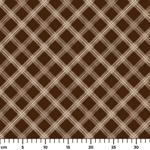 Patrón Diagonal Marrón y Beige Tela