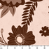 Flores Vintage Marrones sobre Beige Tela