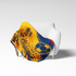 Diseño deportivo Colombia campeón con jaguar dorado, balón fútbol azul marino y amarillo vibrante sutex blanket chair new