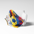Balón de fútbol dinámico en amarillo y azul con líneas rojas vibrantes y estrellas explosivas sutex blanket chair new