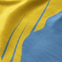 Montañas estilizadas en capas de azul y rojo con sol dorado, diseño gráfico inspirado en bandera colombiana sutex blanket detail new