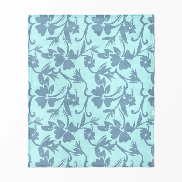 Floral Azul Turquesa Cobija