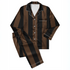 Patrón de rayas verticales alternando negro y café en diseño repetitivo sutex pajamas fullview mockup