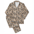 Estampado animal print en negro, café y blanco con manchas difuminadas estilo leopardo sutex pajamas fullview mockup