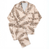 Hojas Elegantes en Tono Beige Tela