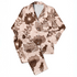 Flores Vintage Marrones sobre Beige Tela
