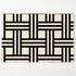 Diseño geométrico en negro y beige con líneas entrecruzadas formando patrón moderno minimalista