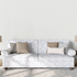 Patrón de flores estilizadas en líneas moradas sobre fondo blanco, diseño floral minimalista y delicado sutex sofa mockup