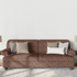 Estampado de rayas abstractas onduladas en negro sobre fondo rosado tipo animal print sutex sofa mockup
