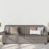 Estampado de pepas negras estilo leopardo sobre fondo beige sutex sofa mockup
