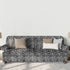 Patrón de leopardo negro sobre fondo blanco con manchas irregulares distribuidas verticalmente sutex sofa mockup