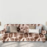 Flores Vintage Marrones sobre Beige Tela