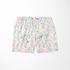 Patrón colorido de lápices y crayones dibujados en estilo lineal sobre fondo blanco sutex swimtrunks