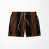 Patrón de rayas verticales alternando negro y café en diseño repetitivo sutex swimtrunks