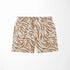 Estampado de rayas onduladas estilo cebra en café y crema sutex swimtrunks