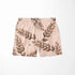 Hojas Elegantes en Tono Beige Tela