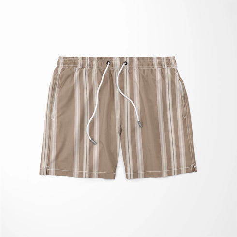 Rayas Verticales Beige y Blanco Tela