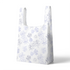Patrón de flores estilizadas en líneas moradas sobre fondo blanco, diseño floral minimalista y delicado sutex tote mockup