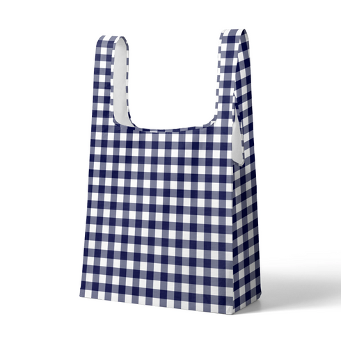 Patrón de cuadros en azul marino, gris y blanco estilo marinero
