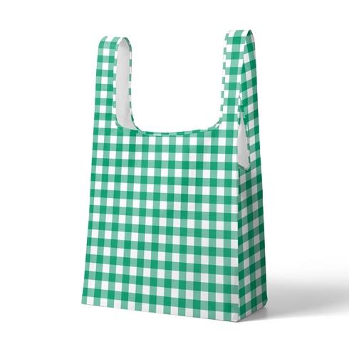 Patrón de cuadros en tonos verdes y blancos estilo tablero de ajedrez