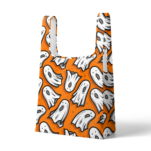 Fantasmas Espeluznantes Naranja Tela