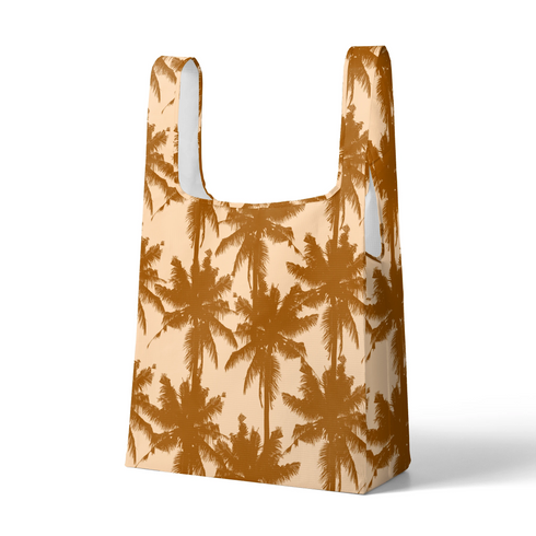 Palmeras Tropicales Ocre Vintage Tela