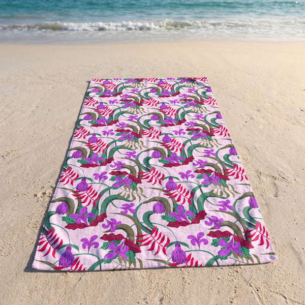 Selvático Fucsia Morado Toalla Viajera