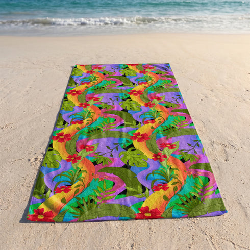 Enredadera Selvática Multicolor Toalla Viajera