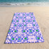 Floral Arabesco Folclórico Azul Toalla Viajera