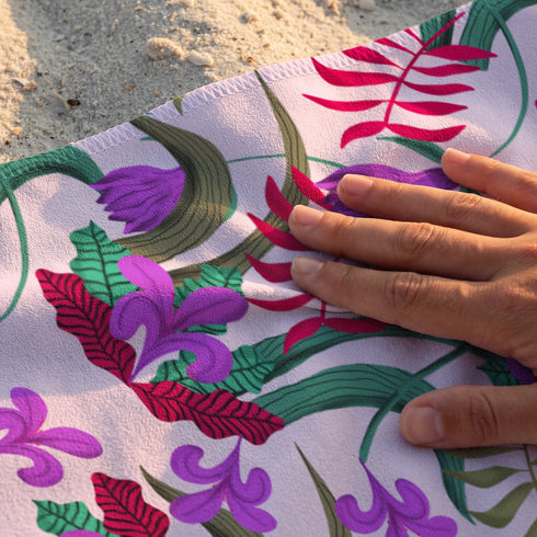 Selvático Fucsia Morado Toalla Viajera