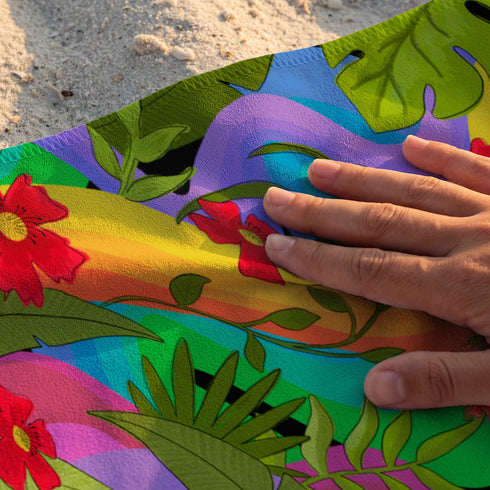 Enredadera Selvática Multicolor Toalla Viajera