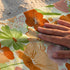 Flores Tropicales Naranja Verde Toalla Viajera