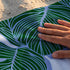 Monstera Verde Selva Azul Toalla Viajera