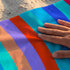 Rayas Onduladas Azul Caribe Toalla Viajera