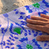 Floral Arabesco Folclórico Azul Toalla Viajera