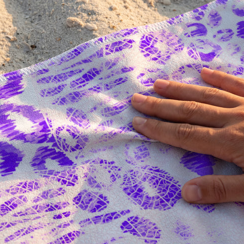 Animal Print Violeta Acuarela Toalla Viajera