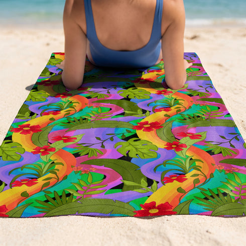 Enredadera Selvática Multicolor Toalla Viajera