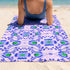 Floral Arabesco Folclórico Azul Toalla Viajera