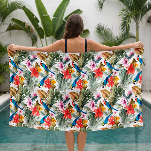 Guacamayas Tropicales Multicolor Toalla Viajera