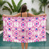 Floral Arabesco Folclórico Rosado Toalla Viajera