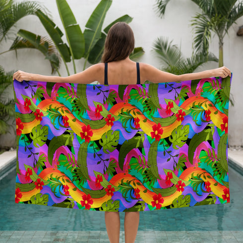 Enredadera Selvática Multicolor Toalla Viajera