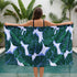 Monstera Verde Selva Azul Toalla Viajera