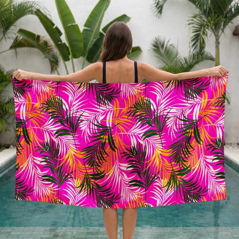 Palmas Fucsia Toalla Viajera