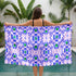 Floral Arabesco Folclórico Azul Toalla Viajera