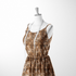 Estampado animal print con leopardo, serpientes y motivos abstractos en tonos café, negro y crema sutex woven dress form mockup