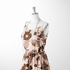 Flores Vintage Marrones sobre Beige Tela