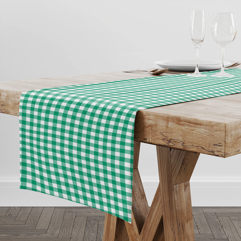 Patrón de cuadros en tonos verdes y blancos estilo tablero de ajedrez