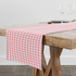 Patrón de cuadros rosado y blanco estilo gingham