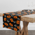 Calabazas y Fantasmas Halloween Negro Tela