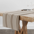 Rayas Verticales Beige y Blanco Tela